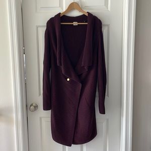Cabi Eggplant Sweater/Cardigan Size L
